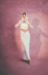 Icon Dress in Sheer White