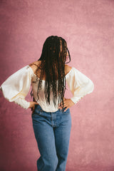 Elizabeth Corset Top in Pearl