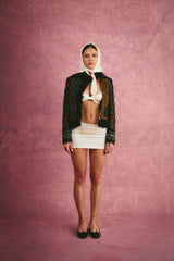 Micro Mini Skirt in Pearl